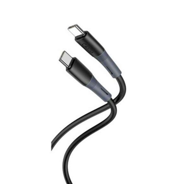 XO NB-Q226B 60W silicone two-color Type-C to Type-C data cable Black